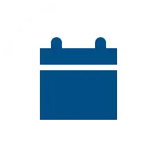 A blue calendar icon.