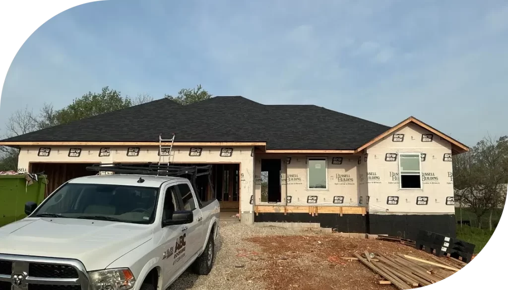 New roof construction on a residential home in springfield